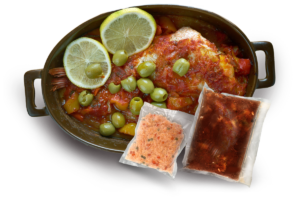 HUACHINANGO A LA VERACRUZANA ½ Kg $220 mxn (incluye 250 g de arroz a la mexicana gratis)